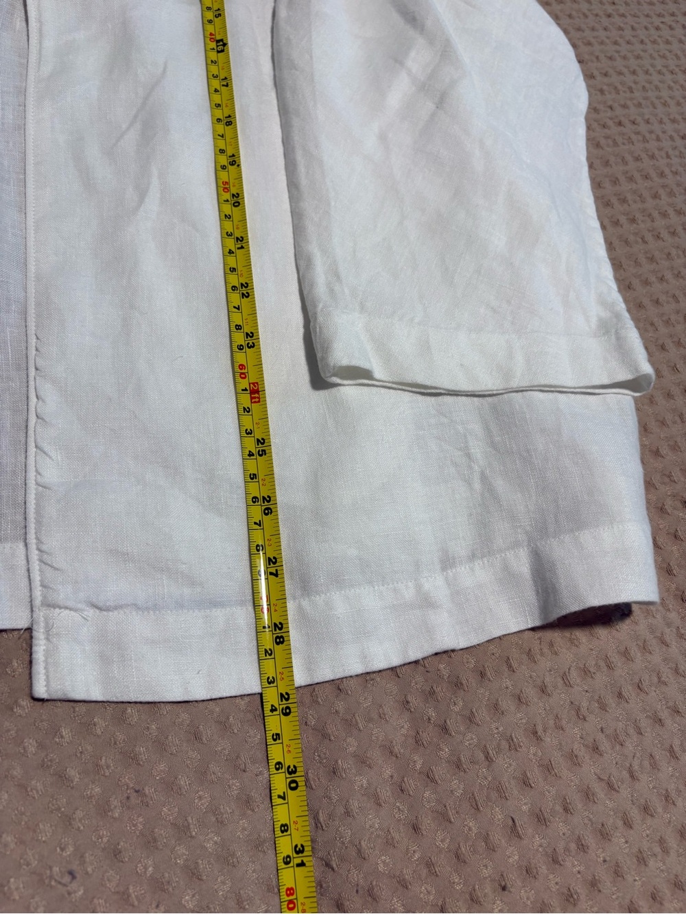 NWOT 100% Linen Open White Blazer Jacket Size 14 Office Chic Coastal Casual - Picture 7 of 7